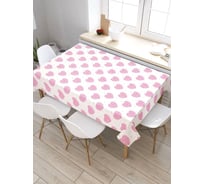 Скатерть прямоугольная водоотталкивающая JOYARTY на стол Боке из сердец 145x180 см tcox_422657_180x145