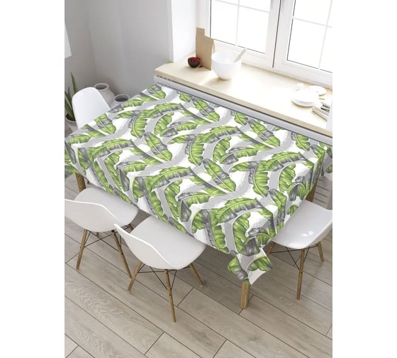 Прямоугольная скатерть из сатена JoyArty Тропики на волнах tc_28802_120x145 1