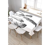 Прямоугольная скатерть из сатена JoyArty Украшения с перьями tc_20228_120x145