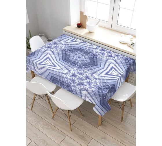 Прямоугольная скатерть из сатена JoyArty Треугольные галлюцинации tc_20358_120x145 1