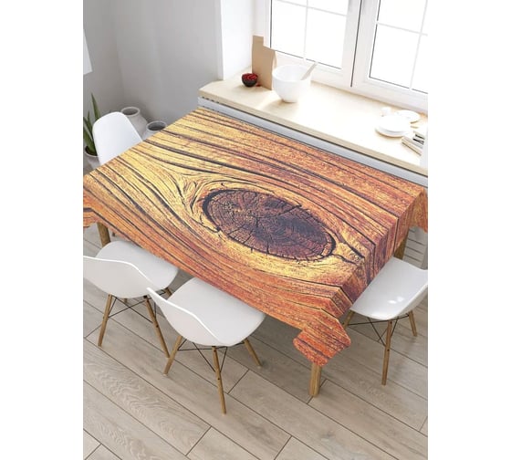 Прямоугольная скатерть из сатена JoyArty Узор на дереве tc_20371_120x145 1