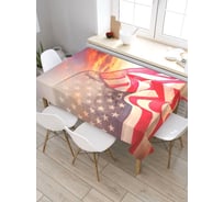 Прямоугольная скатерть из сатена JoyArty Уличный флаг tc_20722_120x145