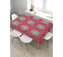 Прямоугольная скатерть из сатена JoyArty Туркменский паттерн tc_36096_120x145