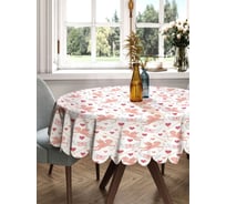 Скатерть круглая тканевая JOYARTY на стол с рисунком Купидон 150х150 см rtcf01_422644_150x150