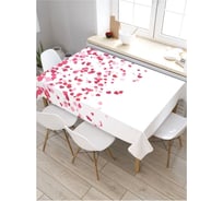 Скатерть прямоугольная водоотталкивающая JOYARTY на стол Дождь из сердец 120x145 см tcox_422646_120x145