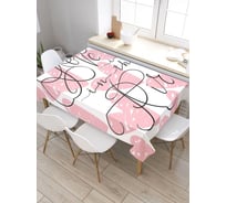 Скатерть прямоугольная водоотталкивающая JOYARTY на стол Сердечки любви 120x145 см tcox_422630_120x145