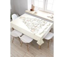 Скатерть прямоугольная водоотталкивающая JOYARTY на стол Рисунки праздника 145x180 см tcox_422703_180x145
