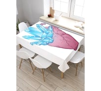 Прямоугольная скатерть из сатена JoyArty Узорное сердце tc_35252_120x145