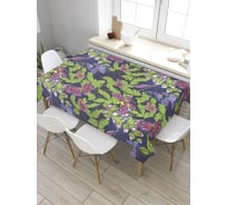 Прямоугольная скатерть из сатена JoyArty Тропические бабочки tc_36469_120x145