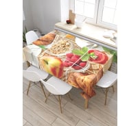 Прямоугольная скатерть из сатена JoyArty Утренний завтрак tc_29944_120x145