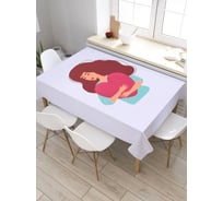 Скатерть прямоугольная водоотталкивающая JOYARTY на стол Обнимая сердце 120x145 см tcox_422696_120x145