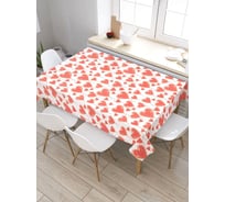 Скатерть прямоугольная водоотталкивающая JOYARTY на стол Шар из сердца 120x145 см tcox_422634_120x145