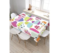 Скатерть прямоугольная водоотталкивающая JOYARTY на стол Путешествие сердца 145x180 см tcox_422713_180x145