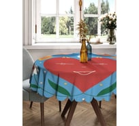 Скатерть круглая тканевая JOYARTY на стол с рисунком Весна 150х150 см rtcf01_422667_150x150