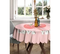 Скатерть круглая тканевая JOYARTY на стол с рисунком Вишневая любовь 150х150 см rtcf01_422673_150x150