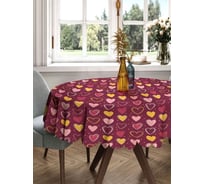 Скатерть круглая тканевая JOYARTY на стол с рисунком Изобилие любви 150х150 см rtcf01_422658_150x150