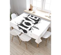 Скатерть прямоугольная водоотталкивающая JOYARTY на стол Kiss love 120x145 см tcox_422659_120x145