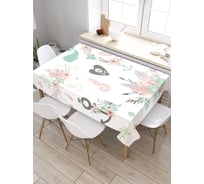 Скатерть прямоугольная водоотталкивающая JOYARTY на стол Натуральная любовь 120x145 см tcox_422689_120x145