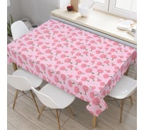 Скатерть прямоугольная водоотталкивающая JOYARTY на стол Обилие сердец 120x145 см tcox_422687_120x145