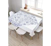 Скатерть прямоугольная водоотталкивающая JOYARTY на стол Море сердец 120x145 см tcox_422654_120x145