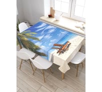 Скатерть прямоугольная водоотталкивающая JOYARTY на стол love 145x180 см tcox_422665_180x145