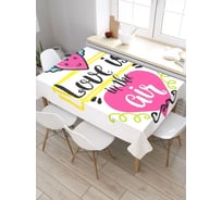 Скатерть прямоугольная водоотталкивающая JOYARTY на стол Любовь в воздухе 120x145 см tcox_422706_120x145