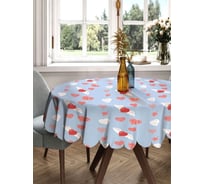 Скатерть круглая тканевая JOYARTY на стол с рисунком Окрыленные сердца 150х150 см rtcf01_422692_150x150