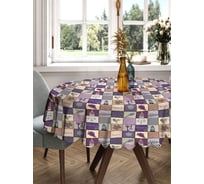 Скатерть круглая тканевая JOYARTY на стол с рисунком Загадочный рисунок 150х150 см rtcf01_423822_150x150