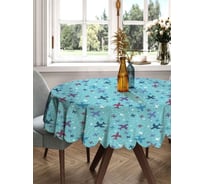 Скатерть круглая тканевая JOYARTY на стол с рисунком Бесконечный полет 150х150 см rtcf01_152805_150x150