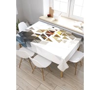 Прямоугольная скатерть из сатена JoyArty Треугольная комбинация tc_30300_120x145