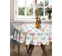 Скатерть круглая тканевая JOYARTY на стол с рисунком Настроение кошка 150х150 см rtcf01_423849_150x150