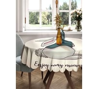 Скатерть круглая тканевая JOYARTY на стол с рисунком Лови момент 150х150 см rtcf01_424999_150x150