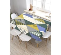 Прямоугольная скатерть из сатена JoyArty Треугольный сбор tc_29749_120x145