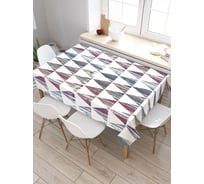 Прямоугольная скатерть из сатена JoyArty Треугольный гранж tc_29858_120x145