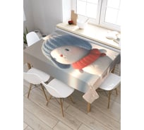 Скатерть прямоугольная тканевая JOYARTY на стол с рисунком Милый зайка 145х180 см tc_427872_180x145