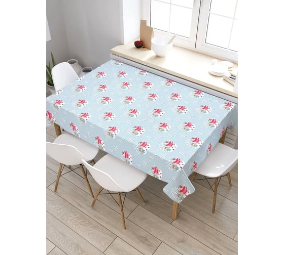 Скатерть прямоугольная тканевая JOYARTY на стол с рисунком Прогулка котиков 120х145 см tc_427892_120x145 1