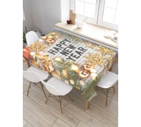Скатерть прямоугольная тканевая JOYARTY на стол с рисунком Новый год 120х145 см tc_427869_120x145