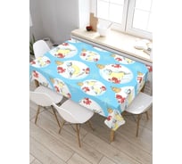 Скатерть прямоугольная тканевая JOYARTY на стол с рисунком Синицы на ветке 145х180 см tc_427893_180x145