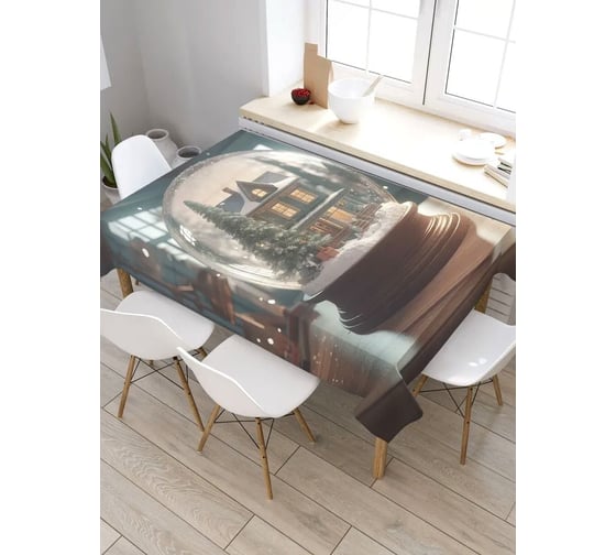 Скатерть прямоугольная тканевая JOYARTY на стол с рисунком Волшебный шар 145х180 см tc_427877_180x145 1