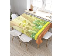 Прямоугольная скатерть из сатена JoyArty Туманные джунгли tc_29214_120x145