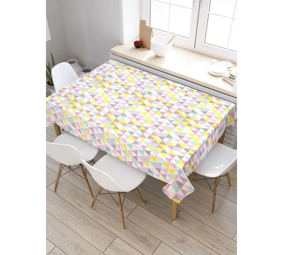 Прямоугольная скатерть из сатена JoyArty Треугольная мозаика tc_29560_120x145 1