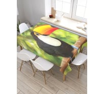 Прямоугольная скатерть из сатена JoyArty Токо тукан tc_29311_120x145