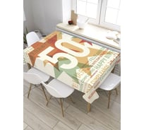 Прямоугольная скатерть из сатена JoyArty Успех 50-летия tc_33128_120x145