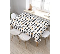 Прямоугольная скатерть из сатена JoyArty Треугольная геометрия tc_33023_120x145