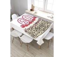 Прямоугольная скатерть из сатена JoyArty Торт на 60-летие tc_33204_120x145