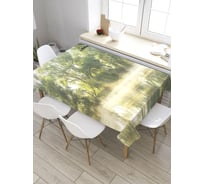 Прямоугольная скатерть из сатена JoyArty Туман над рекой tc_32673_120x145