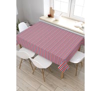 Прямоугольная скатерть из сатена JoyArty Трехцветные полосы tc_31859_120x145