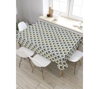 Прямоугольная скатерть из сатена JoyArty Угловатая чешуя tc_31807_120x145