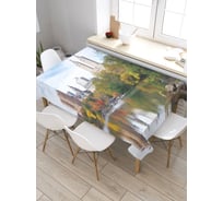 Скатерть JoyArty Центральный парк Нью-Йорка осенью, прямоугольная, из сатена tc_38522_120x145