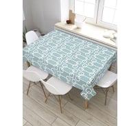 Скатерть JoyArty Цепочка овальных фигур, прямоугольная, из сатена tc_34308_120x145